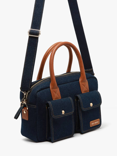 Cross Body Tas Denim Brut Paul marius Blauw denim brut DANDSDEB ander zicht 1